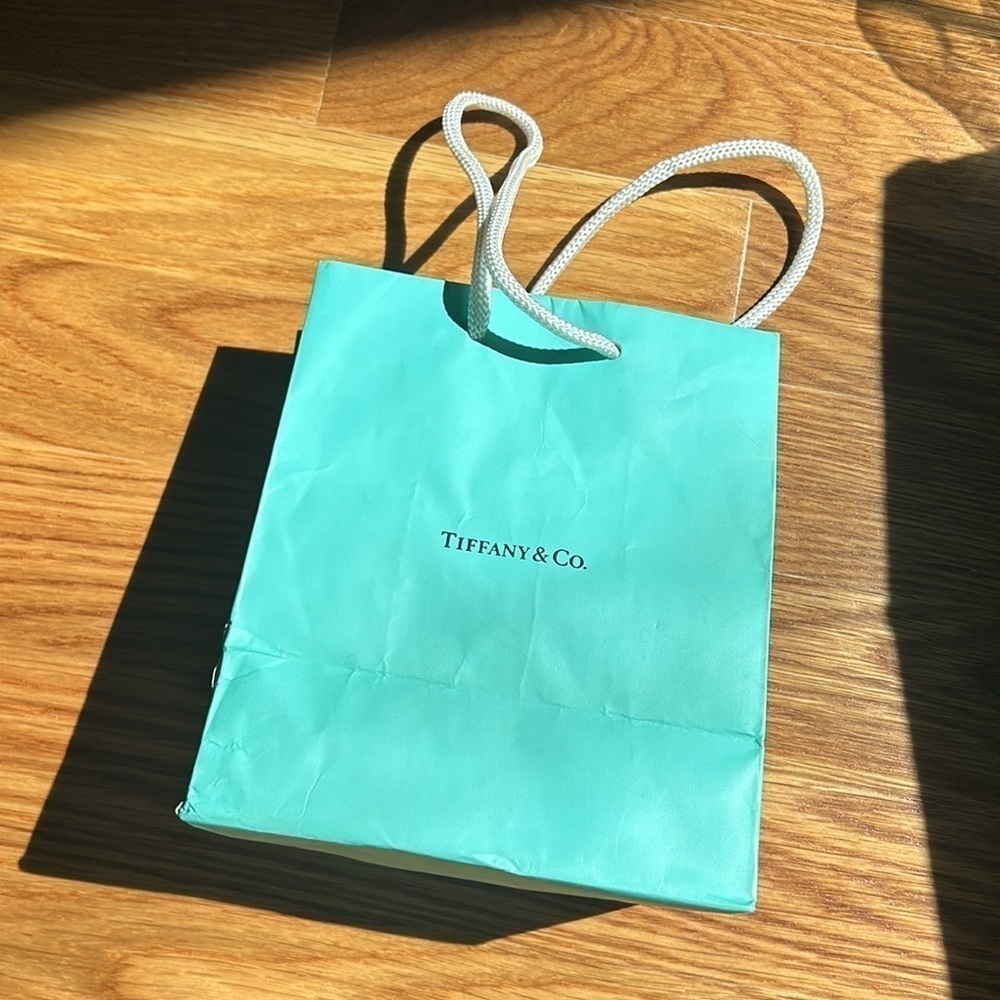 Tiffany and co rope handle merch bag / Tiffany blue and white handle - Picture 8 of 8
